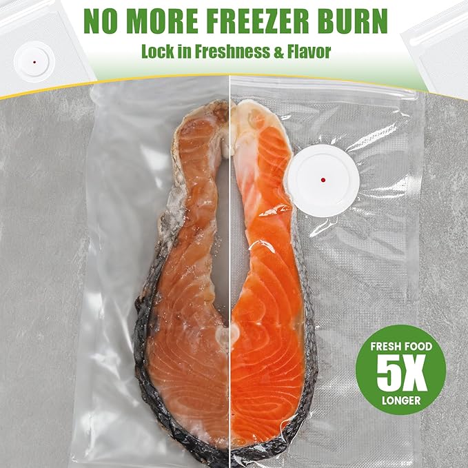 Vacuum Sealer Bags, 60 Pack Reusable BPA-Free Food Storage Bags | 30 Count 10x13 & 30 Count 8x10 Inches | Leakproof, Odorless for Freezer, Sous Vide, Meal Prep | Great for Home for Home Chefs