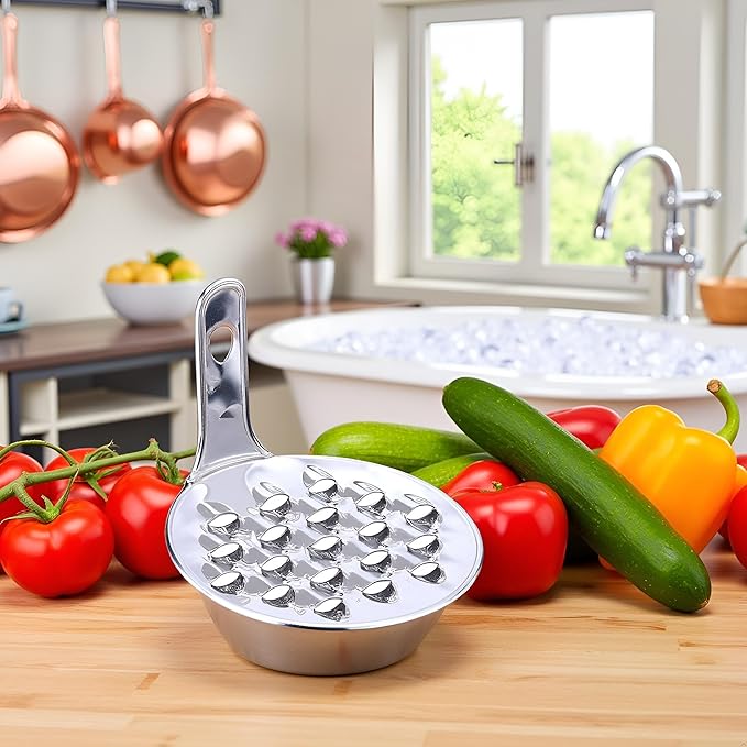 Small Bean Jelly Scraper,Cold Jelly Grater,Stainless Steel Jelly Scraping Scraper,Chinese Pasta Liang Pi Maker,Multipurpose Jelly Scraper, Peeling, Grating and Slicing Tool