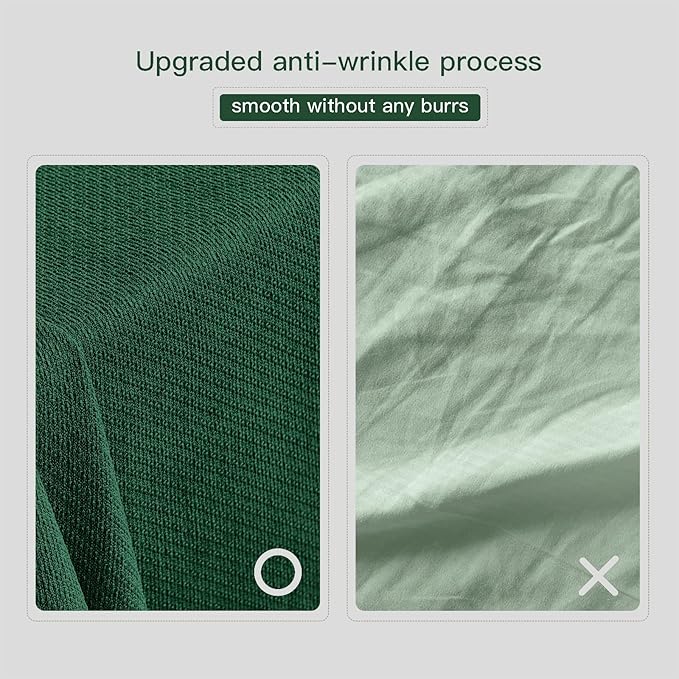 BALCONY & FALCON Rectangle Tablecloth Jacquard Style Water Resistant Table Cover for Christmas Thanksgiving Dining Kitchen Cafe Parties and Outdoor Use (Dark Green, 57 x 118 inch)