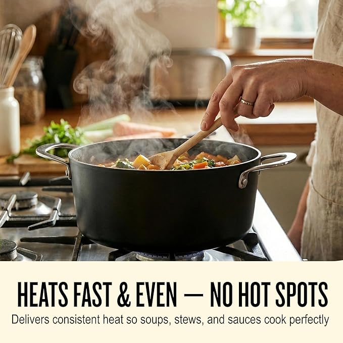Alva Maestro Ceramic Nonstick Cookware Set ??4.5-Qt Stock Pot & 2-Qt Saucepan with Lids | PFAS-Free, Non-Toxic, Oven Safe to 400째F | Even Heat, Dishwasher Safe | Belgian Design