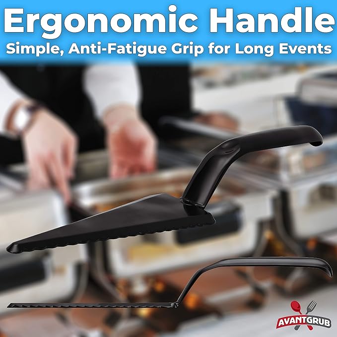 Heavy Duty, Recyclable 10" Dessert Servers 6 Pack. Perfect for Serving Pie, Cake and Pizza. Best Disposable Plastic Cutters for a Wedding or Birthday Party. Great Shovel Slicers for Catering Events