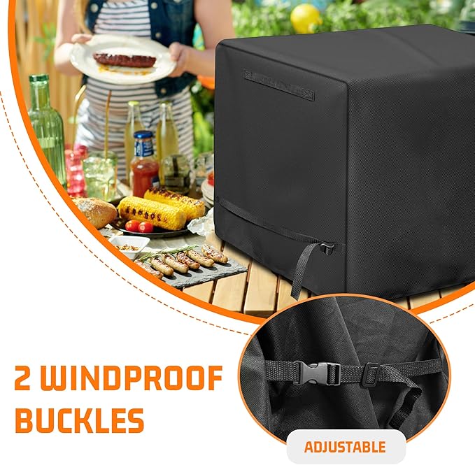 Infrared Grill Cover Black for Big H0RN Outdoors Portable Infrared Gas Grill, Heavy Duty Waterproof Protective Cover for Steak Cooker, Barbecue Propane Oven, Salamander Broiler