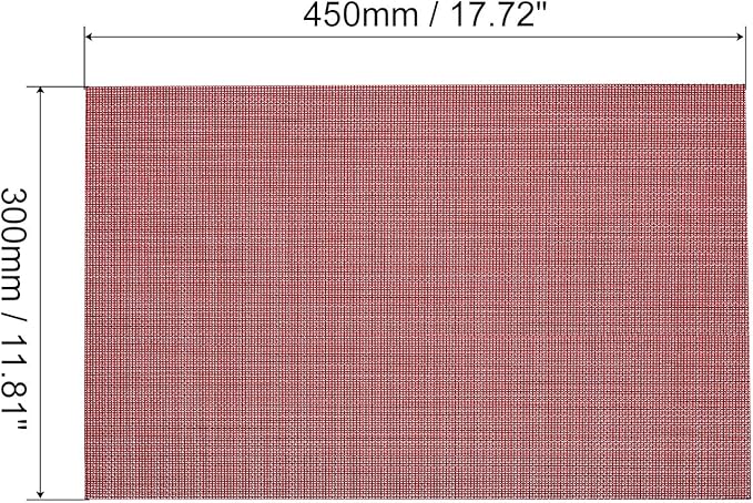 uxcell Place Mats, 450x300mm Table Mats Set of 2 PVC Washable Woven Placemat Red
