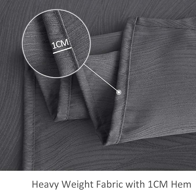 maxmill Jacquard Table Cloth Waving Pattern Water Resistant Wrinkle Resistance Heavy Weight Soft Tablecloth for Kitchen Dinning Tabletop Decoration Oblong 60 x 140 Inch Charcoal