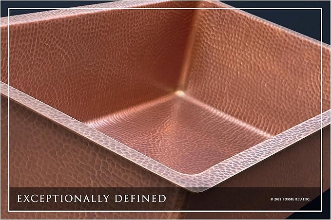 Luxury 30" Heavy 12-Gauge Hammered Copper Undermount/Drop-In Kitchen Sink, Includes Antique Copper Grid, Flange, Medium Patina, FSW1115