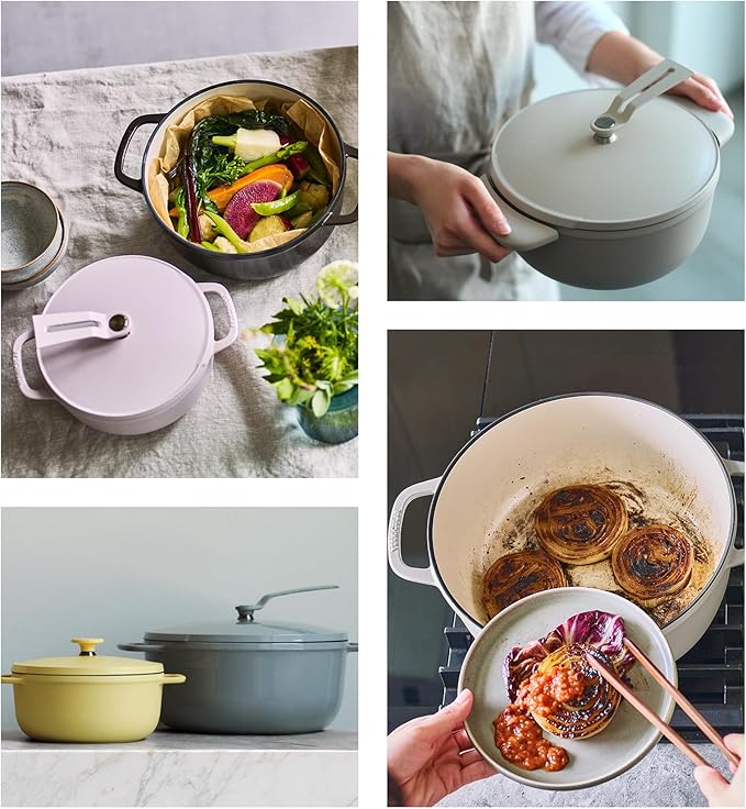 Vermicular Oven Pot 2.0 | Lightweight Enameled Cast Iron Pot | 22cm (3.7 Qt) | Non-Toxic | Induction-compatible | Dutch Oven | Made in Japan | Matte Himalayan Pink