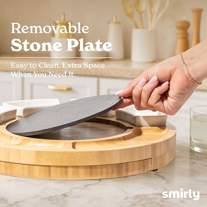 SMIRLY Charcuterie Boards Set - Large Bamboo Cheese Board Set - House Warming Gifts New Home, Wedding Gift for Couple, Bridal Shower Gift, Birthday Gifts for Women