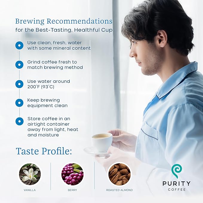 Purity Coffee BALANCE 2/3 Decaf Medium Roast Whole Bean Coffee (5lb Bag) - Specialty-Grade Mountain Water Processed Decaf + Regular Arabica Blend- USDA Certified Organic Decaffeinated - Third Party Tested for Mold, Mycotoxins, Pesticide Residue