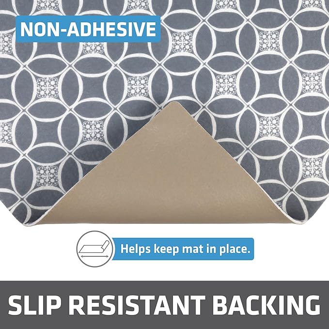 Drymate Premium XL Under Sink Mat, Waterproof Cabinet Protection Mats for Kitchen & Bathroom, Absorbent Shelf Liners, Slip-Resistant, Non-Adhesive, Machine Washable (USA Made)(24?쓝59??(Indigo Grey)