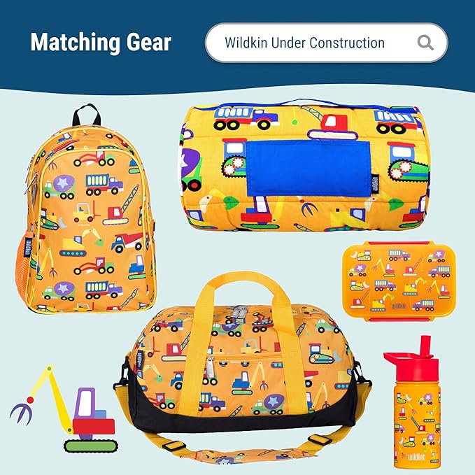 Wildkin Kids Insulated Lunch Box ??Durable and Reusable for School & Travel - Under Construction