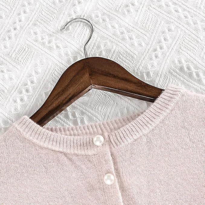 TOPIA HANGER Wooden Coat Hangers 30 Pack, Vintage Wood Suit Hangers with Non Slip Pants Bar, 360째 Swivel Hook and Shoulder Notches for Camisole, Jacket, Pants, Smooth Finish Clothes Hangers - CT34A30
