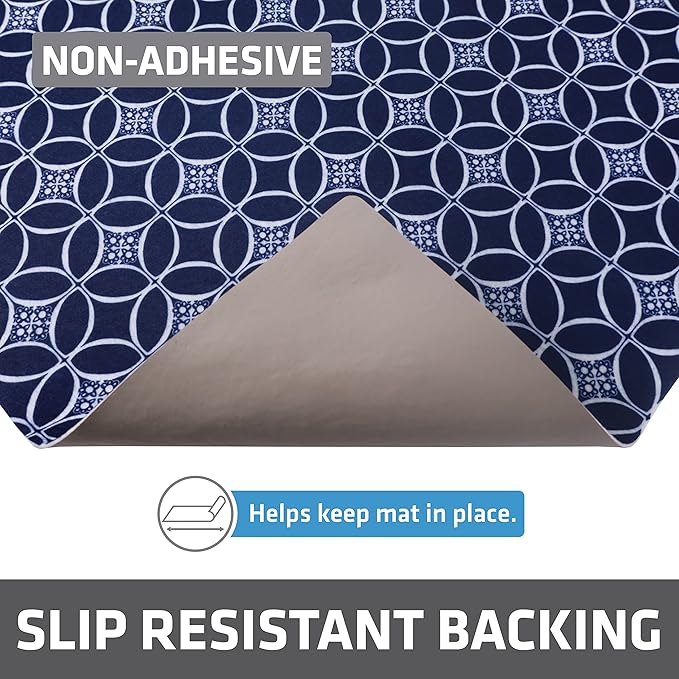 Drymate Premium XL Under Sink Mat, Waterproof Cabinet Protection Mats for Kitchen & Bathroom, Absorbent Shelf Liners, Slip-Resistant, Non-Adhesive, Machine Washable (USA Made)(24?쓝59??(Indigo)