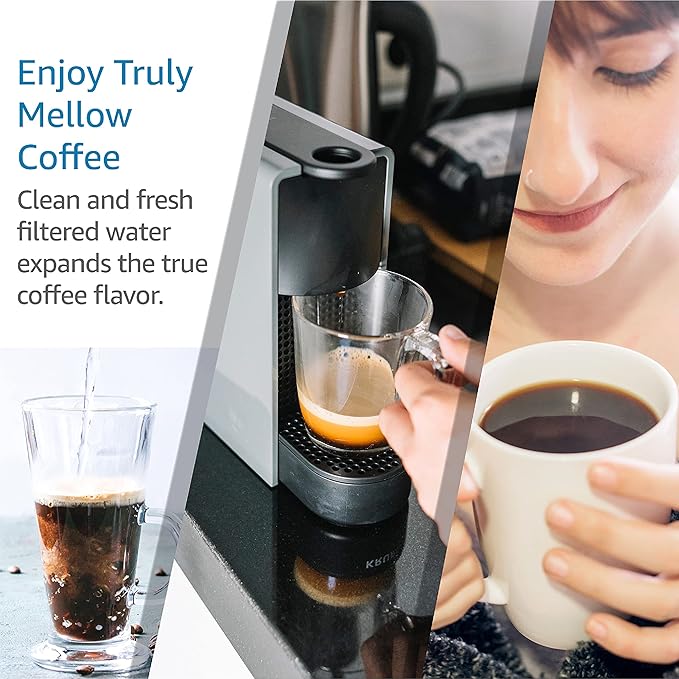 AQUA CREST Coffee Water Filter, Compatible with De'Longhi짰 Filter, DLS C002 De'Longhi짰 Water Filter, ECAM/EPAM/ETAM All Series, EC680, 6 Packs