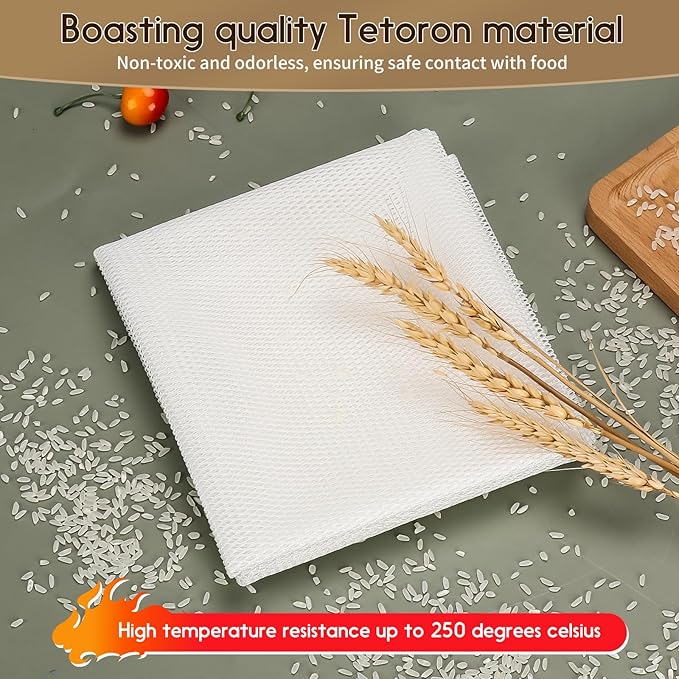 4 Pcs Rice Net, 43.3"×39.4" Sushi Rice Cooking Net,Non-Stick Rice Cooker Napkin,Reusable Home or Commercial Rice Net Napkin,Cooking Steam Cloth,Bamboo Steamer Mat Cloth