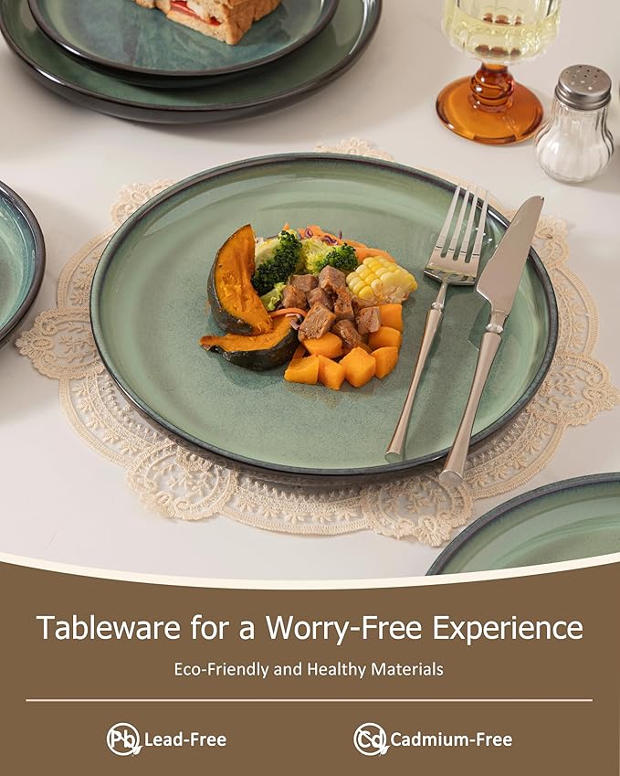 Dinnerware sets plates and bowls sets modern plates,Ceramic Dinnerware Sets,12 Pieces Porcelain Lightweight Plates,Scratch Resistant Dish Set (style - 7, 4 - Set (12pcs))