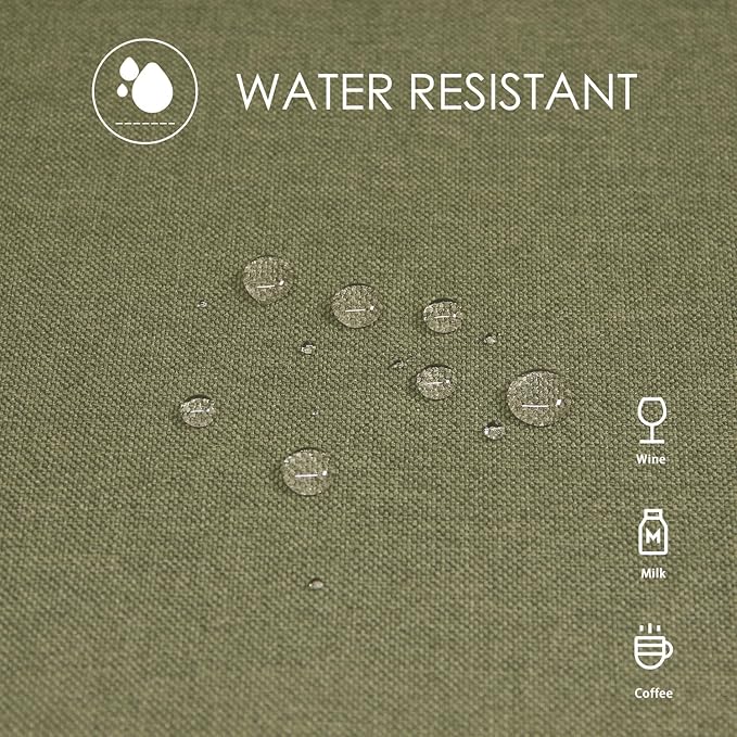 BALCONY & FALCON Table Cloth ??Waterproof, Wrinkle Resistant & Washable Square Tablecloth and Table Cover for Dining Room, Kitchen, Outdoor, Party & Birthday Use (Olive, 47" x 47")