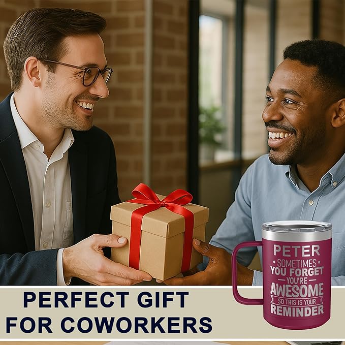 Personalized Inspirational Travel Coffee Mug, Inspirational Gifts for Men Dad Wife Sister Women, Custom Birthday For Him Her, Customized You?셱e Awesome Tumbler, Teacher Coworker Gifts 15oz Maroon