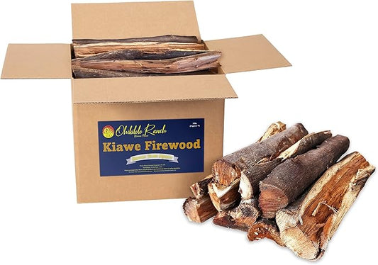 Hawaiian Kiawe Firewood Logs ??from Ohikilolo Ranch - Great for Grills, Smokers, Pizza ovens, stoves, firepits, and fireplaces ??Kiawe Firewood Box - Solar Kiln Dried and USDA Inspected