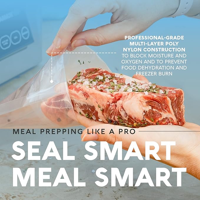 Avid Armor Chamber Vacuum Sealer Bags ??6x18", 8x10" & 10x10" ??300 Pack ??Heavy Duty Commercial Grade, BPA-Free Pouches for Sous Vide, Food Preservation, Meat Storage, Freezing, and Long-Term Storage