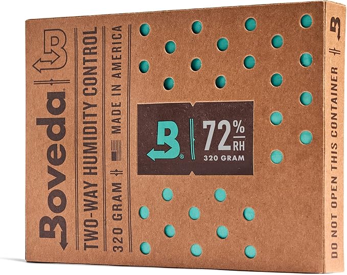 Boveda 72% Two-Way Humidity Control Pack For Large Wood Humidifier Boxes ??Size 320 ??Single ??Moisture Absorber ??Humidifier Pack ??Individually Wrapped Hydration Packet