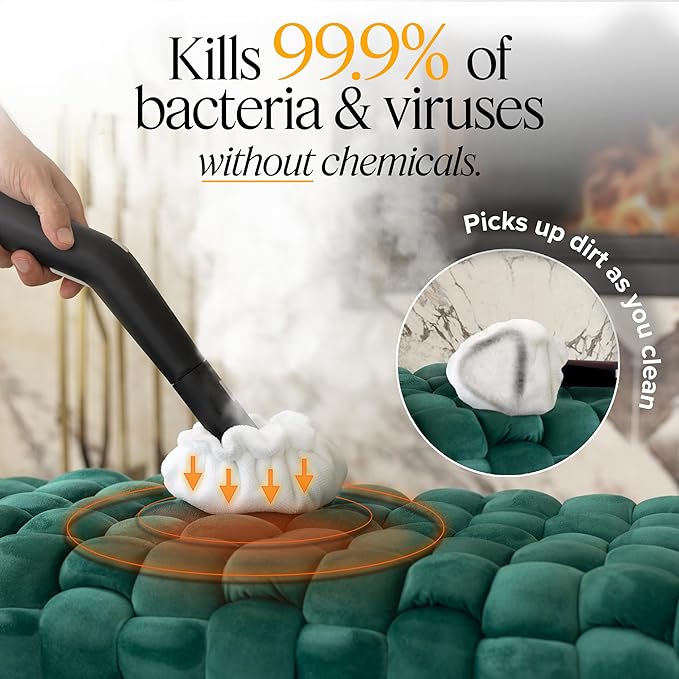 Dupray Neat Steam Cleaner with 18-Piece Kit ??(Neat with the Awesome Bag) Powerful, chemical-free cleaning for floors, cars, tiles, grout, and more. *Kills 99.9% of Bacteria & Viruses