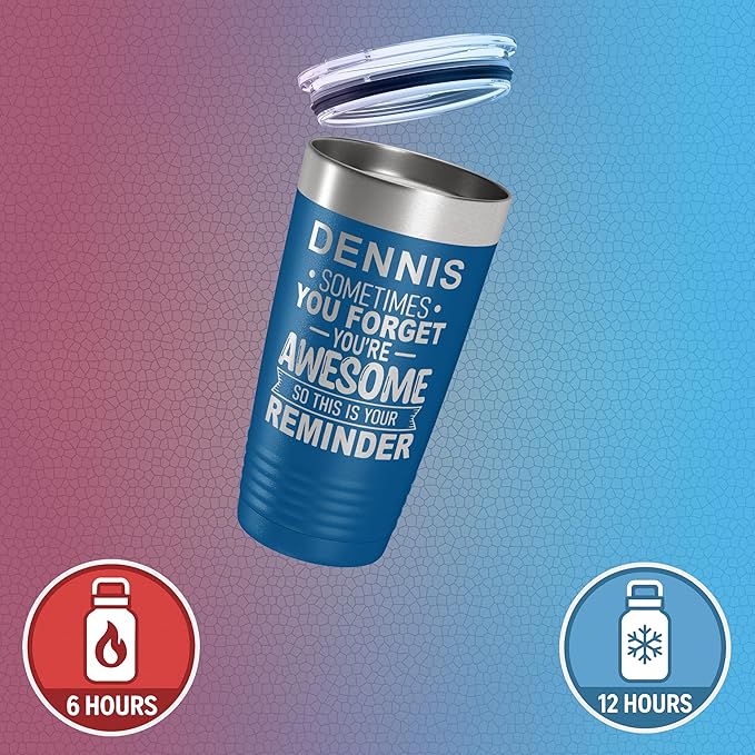 Personalized Inspirational Tumbler, Inspirational Gifts for Men Dad Father Wife Sister Women, Custom Birthday For Him Her, Customized You?셱e Awesome Tumbler, Teacher Coworker Gifts 20oz Royal Blue