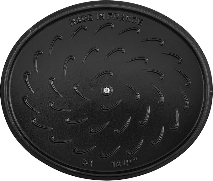 STAUB Cast Iron 6.25-qt Wide Oval Dutch Oven, Black Matte