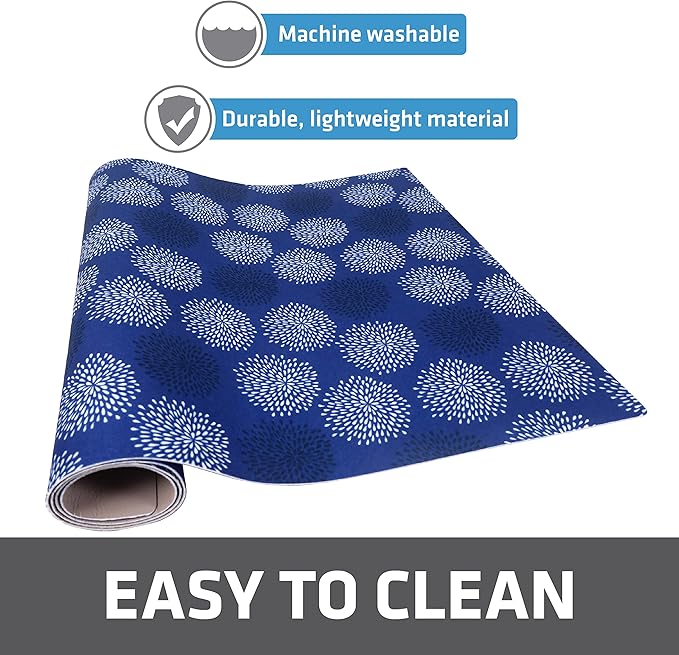 Drymate Premium XL Under Sink Mat, Waterproof Cabinet Protection Mats for Kitchen & Bathroom, Absorbent Shelf Liners, Slip-Resistant, Non-Adhesive, Machine Washable (USA Made)(24?쓝59??(GoodBlue)