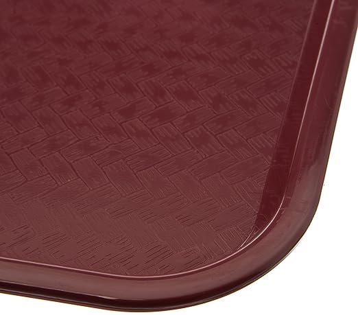 Carlisle FoodService Products CT121661 Caf챕 Standard Cafeteria / Fast Food Tray, 12" x 16", Burgundy