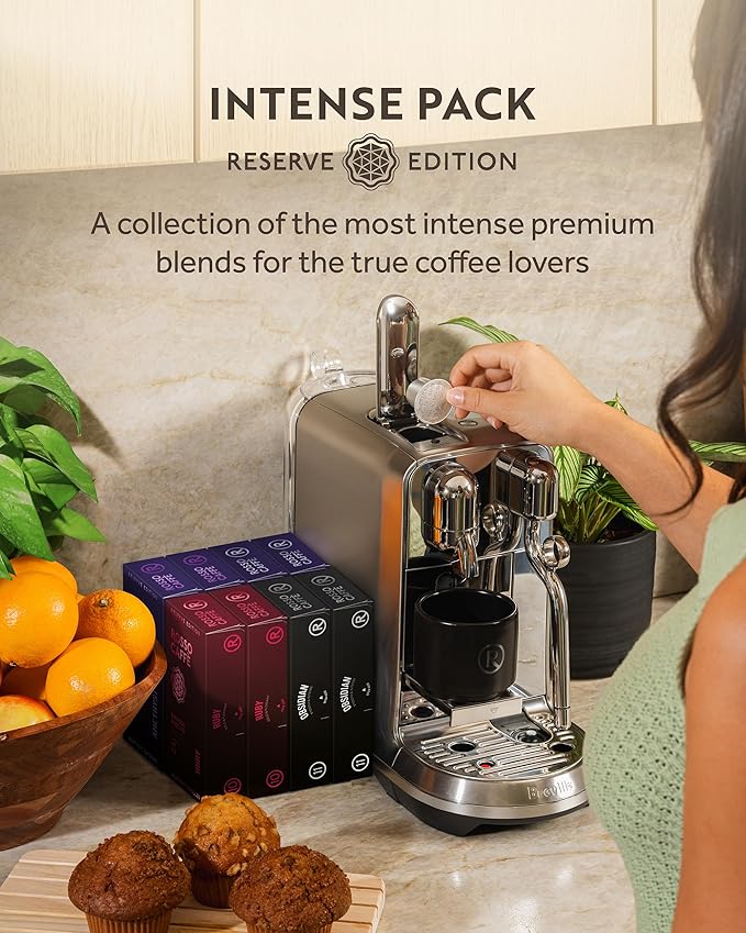 ROSSO CAFF횊 Espresso Coffee Pods for Nespresso Original Machines - 80 Capsules Dark Roast Intense Pack, 4 Strong and Robust Flavors - Made in Italy