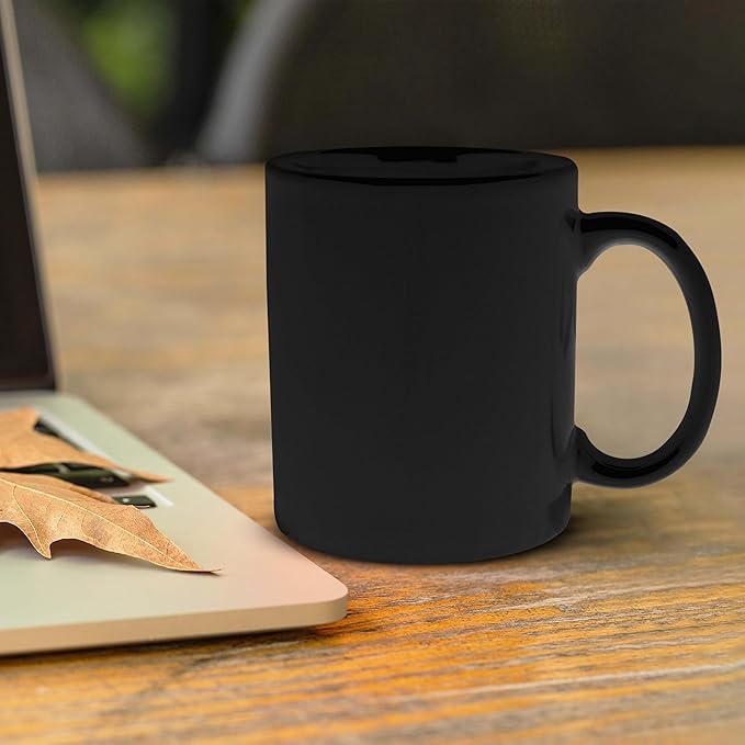 DISCOUNT PROMOS Ceramic Mugs ??11 oz. Set of 10, Personalized Bulk Pack, Perfect for Hot or Iced Drinks, Gaming ??Black