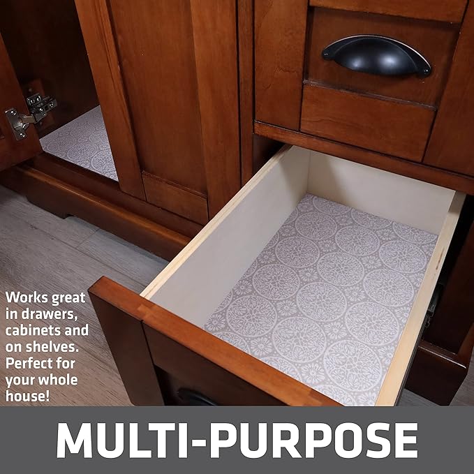 Drymate Premium XL Under Sink Mat, Waterproof Cabinet Protection Mats for Kitchen & Bathroom, Absorbent Shelf Liners, Slip-Resistant, Non-Adhesive, Machine Washable (USA Made)(24?쓝59??(Tan)