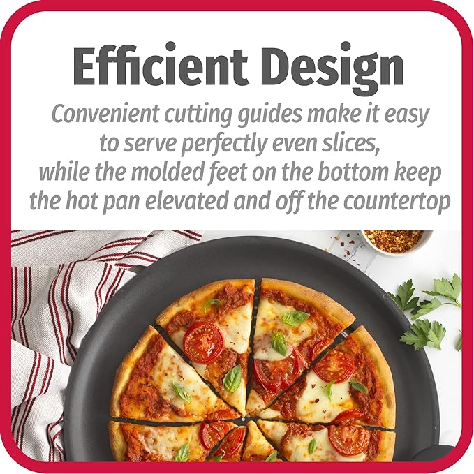 GoodCook AirPerfect Nonstick 16??Pizza Pan - Set of 2 - Pizza Trays for Oven, Perforated Round Pizza Pan, Carbon Steel Baking Pan, Homemade, Frozen & Leftover Slices