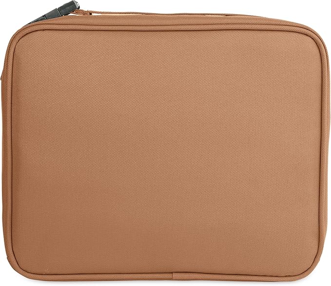 PackIt짰 Freezable Classic Lunch Box, Almond, Built with EcoFreeze짰 Technology, Collapsible, Reusable, Zip Closure With Zip Front Pocket and Buckle Handle, Designed for Fresh Lunch On the Go