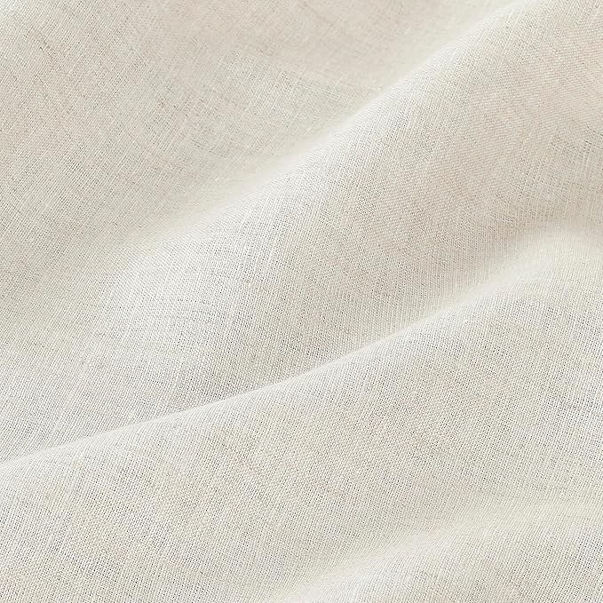 D'Moksha Homes Linen Tablecloth for Rectangle Tables 60 x 132 Inch - 100% Pure Linen Light Natural Table Cloth - Machine Washable Cloth Tablecloth for Valentines, Spring, Easter