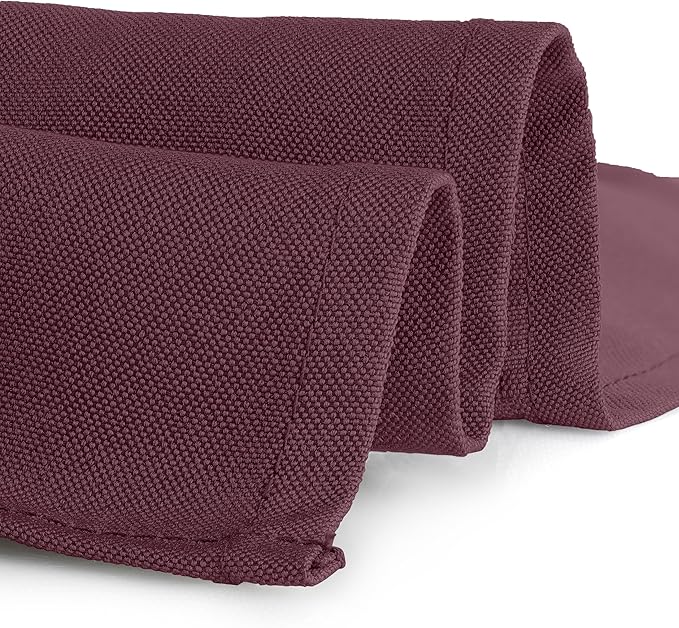 Gee Di Moda Rectangle Tablecloth - 60 x 102 Inch Burgundy Table Cloth for 6 Foot Rectangle Tables - Heavy Duty Washable Fabric - for Holiday Party, Dinner, Weddings, Baby Shower & Events