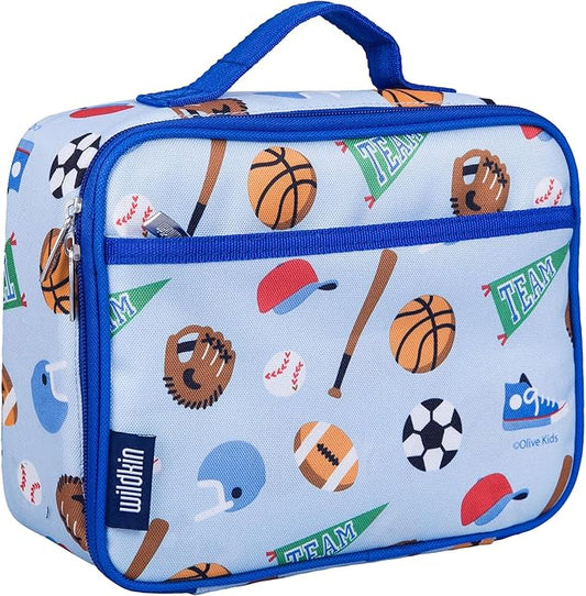 Wildkin Kids Insulated Lunch Box ??Durable and Reusable for School & Travel - Game On