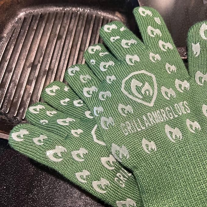 Grill Armor Oven Gloves ??932째F Heat, Fire & Cut Resistant Mitts for BBQ, Grill, Cooking, Grilling, Baking, Smoker & Fire Pit