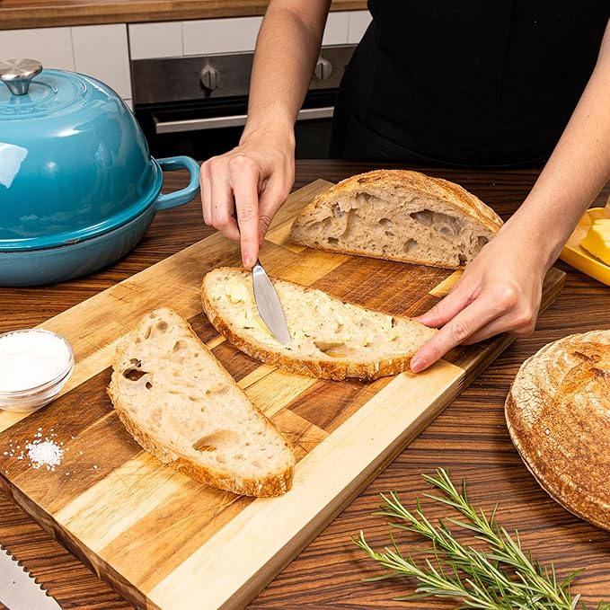 Enamelled Cast Iron Dutch Oven Pot ??Dutch Oven For Sourdough Bread Baking ??Cast Iron Bread Pot ??Blue, 6 Quarts, 26cm ??by Nuovva
