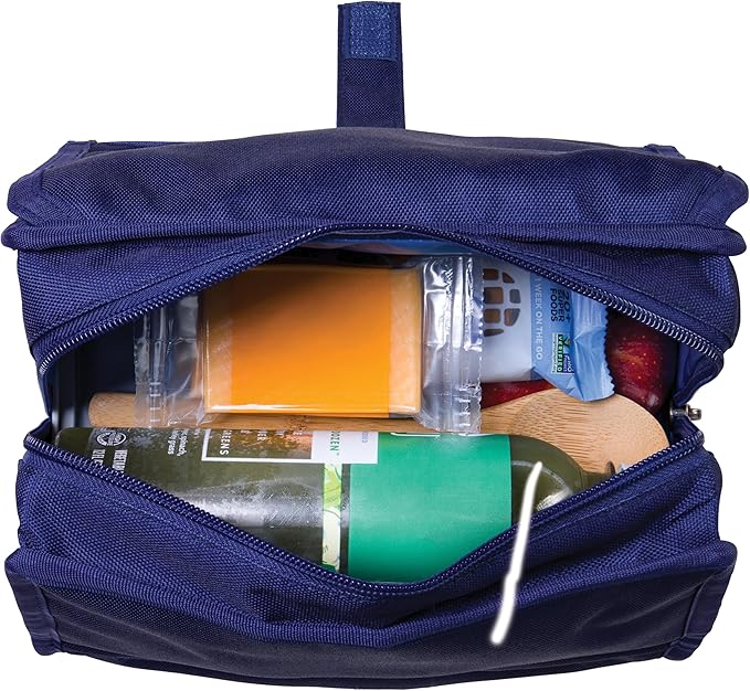 PackIt짰 Freezable Lunch Bag, True Blue, Built with ECOFREEZE짰 Technology, Foldable, Reusable, Zip and Closure with Buckle Handle, Designed for Work Lunches and Fresh Lunch On the Go