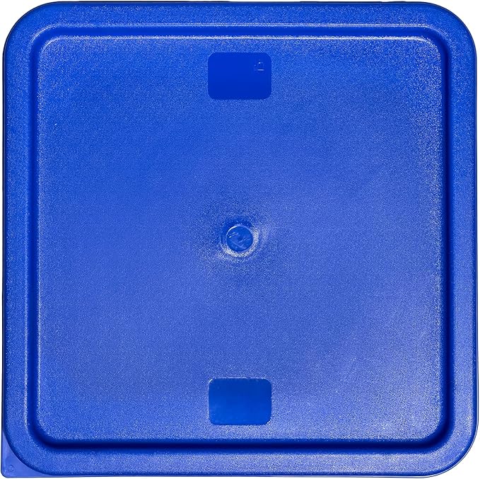 Tiger Chef 18 Quart Commercial Grade Clear Food Storage Square Polycarbonate Containers With Blue Lids