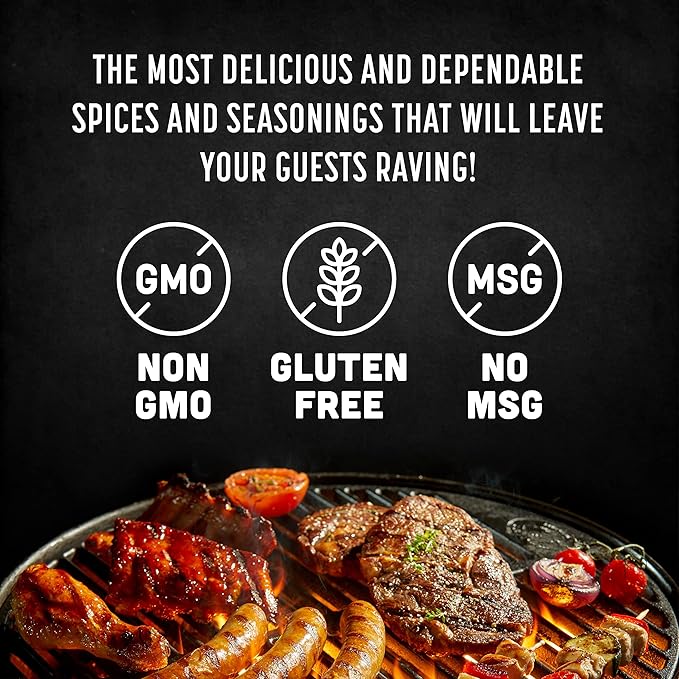 Spice Rack Co. BBQ Seasonings And Rubs - Smoking & Grilling Spices and Seasonings Sets, Grilling Accessories & Smoker Accessories, Valentines Day Gifts For Him, Mens Valentines Gifts For Men (5 Pack)