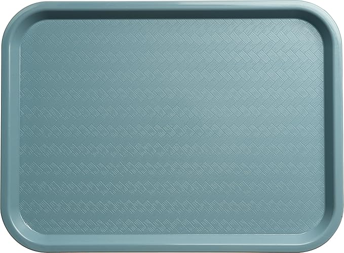 Carlisle FoodService Products Cafe Plastic Fast Food Tray, 12" x 16", Slate