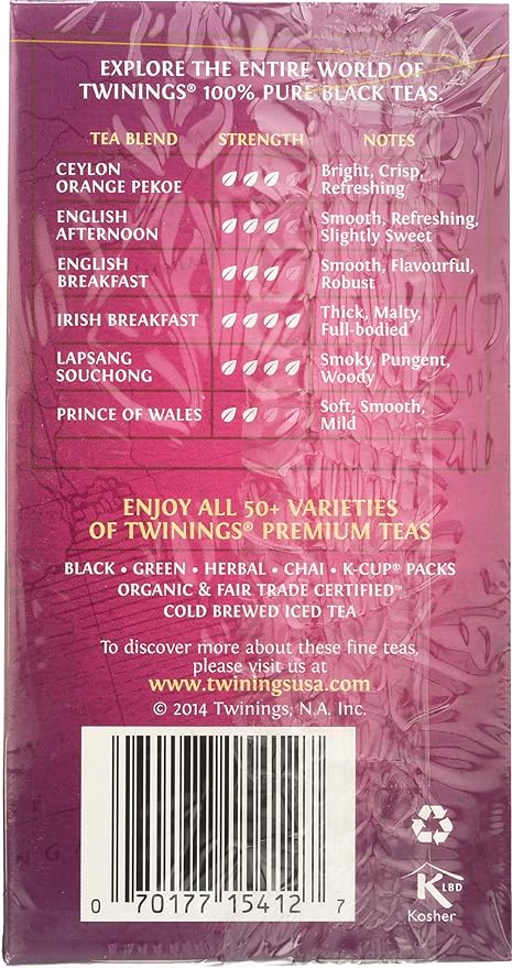 Twinings Tea Darjeeling Tea, 20 ct (Pack of 2)
