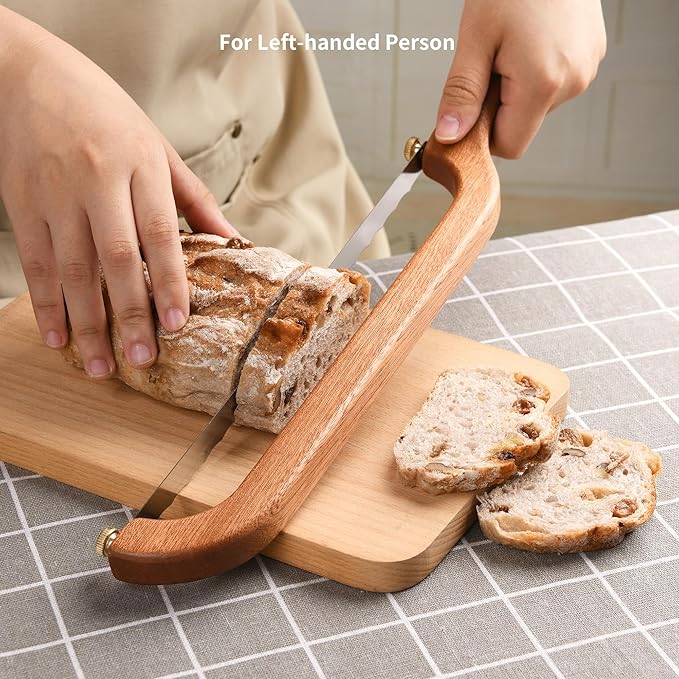 Uprichya Bread Knife for Homemade Bread - Sourdough Knife Slicer, Left-Handed