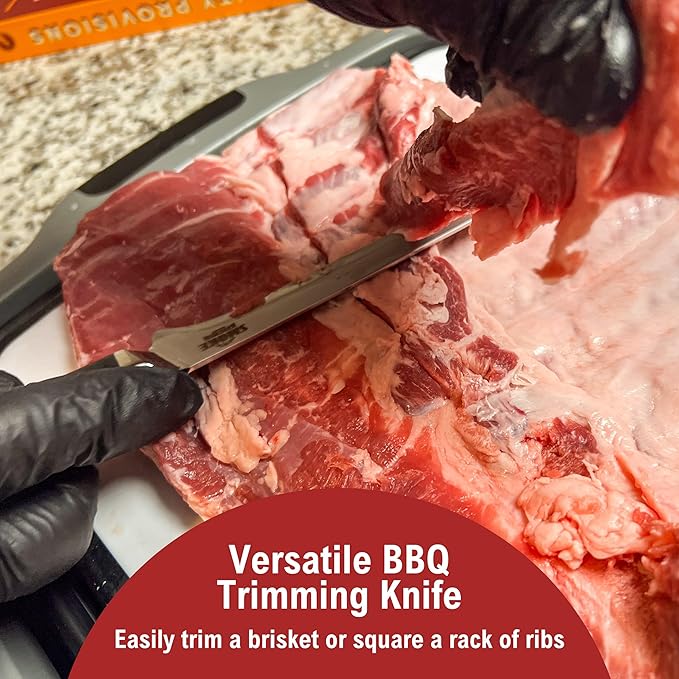 Smoke Kitchen BBQ Knife Set ??12" Brisket Slicing Knife & 6.5" Boning Knife ??VG-10 Steel, Full Tang, G10 Handle ??Trim, Slice & Carve Brisket, Ribs, Chicken, Pork ??Pitmaster Gift