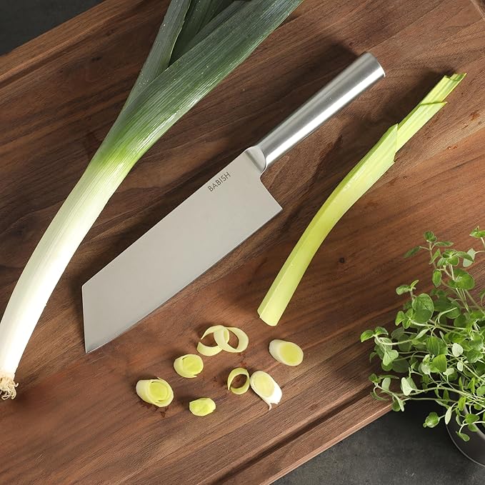 Babish 7.5-Inch Clef Knife ??High-Carbon 1.4116 German Steel Kitchen Knife, Chef & Cleaver Hybrid for Chopping, Slicing & Prep, Full-Tang, Razor Sharp, Ergonomic Design