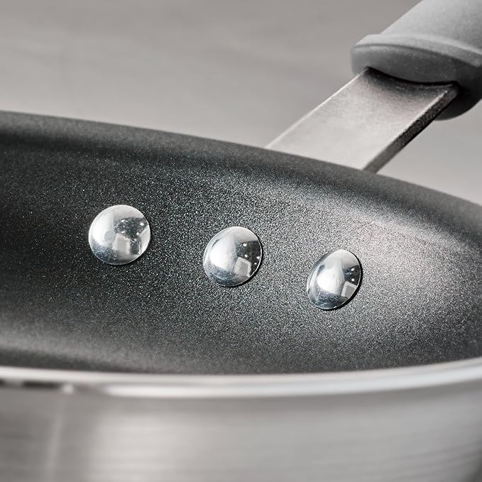 Tramontina Professional 8-Inch Non Stick Small Frying Pan, Heavy-Gauge Aluminum Skillet with Reinforced Nonstick Coating, Gray Handle, Dishwasher and Oven Safe