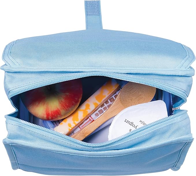 PackIt짰 Freezable Lunch Bag, Sky Blue, Built with ECOFREEZE짰 Technology, Foldable, Reusable, Zip and Velcro Closure with Buckle Handle, Designed for Work Lunches and Fresh Lunch On the Go