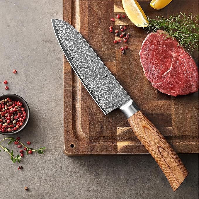 Wakoli EDIB Pro 4-Piece Damascus Knife Set ??Professional Chef Knives Set with VG10 Core Blades, 67-Layer Damascus Steel and Ergonomic Pakkawood Handles ??Premium Kitchen Knives in Elegant Gift Box